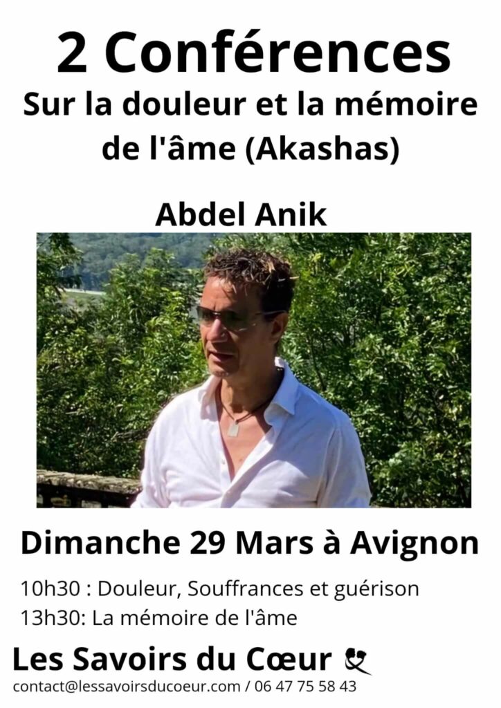 Affiche de la conférence douleur et mémoire de l'âme